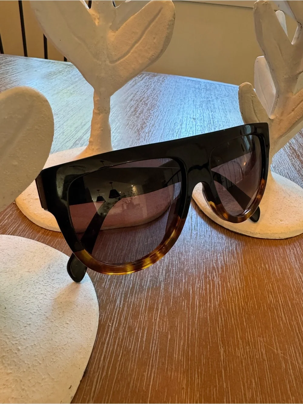 Celine Black and Tortoiseshell Sunglasses